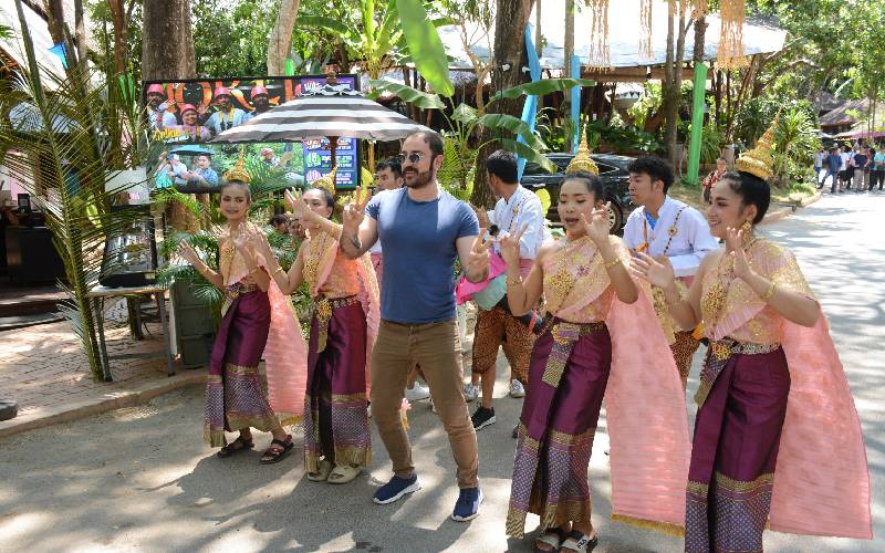 Songkran dancing fun